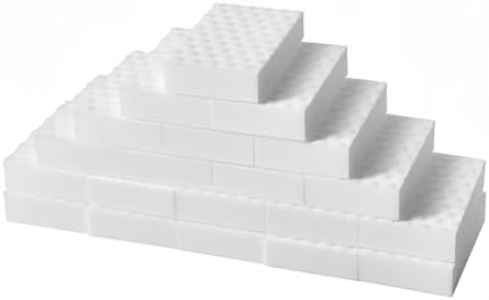 Magic Sponges Eraser,20PCS Melamine Sponge Bulk,2X Density,Extra Long-Lasting Eraser Cleaner for Bathtub, Floor, Baseboard, Bathroom, Wall,Kitchen,Furniture (20PCS (2X Density)