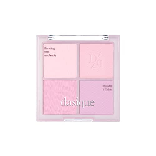 Dasique Blending Mood Cheek #02 Cool Blending l Cruelty-Free l 4 Blendable Shades in Lightweight, Long-lasting, Smooth Powder