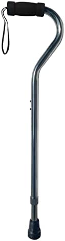 Sky Med Aluminum Lightweight Bariatric Heavy Duty Cane-600lbs Weight Capacity, for Women & Men, 1.3 lbs. Product Weight, Soft Hand Grip, Carrying Strap, Offset Handle