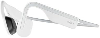 SHOKZ OpenMove - Open-Ear Bluetooth Sport Headphones, Bone Conduction Wireless Earphones, Sweatproof for Running and Workouts, with Sticker Pack(White)
