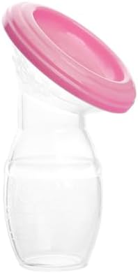 Manual Breast Pump, Food-Grade & BPA Free Silicone Pump with Dust-Cover Lid, Breast Milk Collection, One-Size-Fits-All, High-Temperature Resistant, No-Leak Design (3oz/90ml)