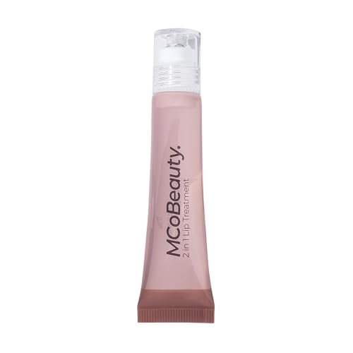 MCoBeauty 2-in-1 Glow & Treat Lip Oil, Chocolate, High-Shine, Hydrating, Lightweight, Vitamins and Botanical Extracts, Vegan, Cruelty Free Cosmetics