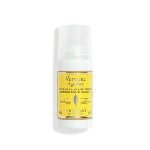 L'OCCITANE Roll-On Aluminum Free Deodorant, 1.6 Fl. Oz: Reduce Body Odor, Fresh Lavender Scent, Refreshing Verbena, Without Alcohol and Aluminum Salts, Made in France