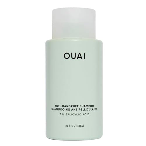 OUAI Anti Dandruff Shampoo - Soothing Salicylic Acid Shampoo for Flaky, Dry and Itchy Scalp - Reduces Itching, Redness and Irritation - Sulfate Free Scalp Care (10 Fl Oz)