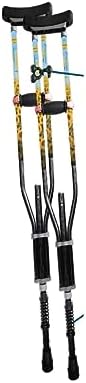 York Nordic - Spring Cushion Crutches Perfect for Sports Injuries and Travel - Heights 4'7" to 6'6" - Adjust Down to 22" for Travel