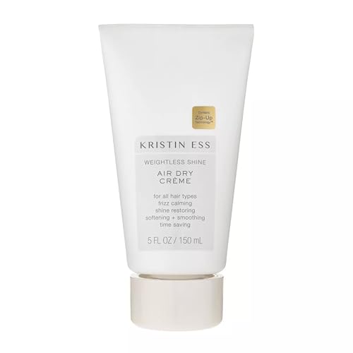 Kristin Ess Castor Oil Curl Defining Cream - Leave In Cream - Texture, Hydration, Shine, Soften, Smooth, Calms Frizz - Womens Styling Product for Curly Hair - Serum for Frizzy + Dry Damaged Hair