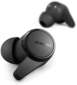 PHILIPS T1207 True Wireless Headphones with Up to 18 Hours Playtime and IPX4 Water Resistance, Black