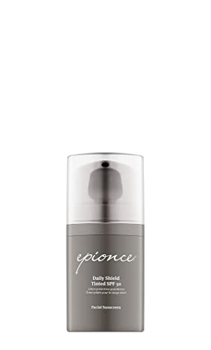 Epionce Daily Shield Tinted SPF 50 Sunscreen - Water Resistant Broad Spectrum UV Protection Facial Sunscreen with Titanium Dioxide & Zinc Oxide, For All Skin Types, Dermatologist Skincare