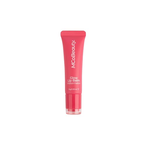MCoBeauty Glow Lip Balm, Watermelon, Nourishing Tint for Luscious Lips, Vegan, Cruelty Free Cosmetics