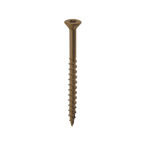 Nuvo Iron Deck Screws Box #8 x 3-250 Count, Brown
