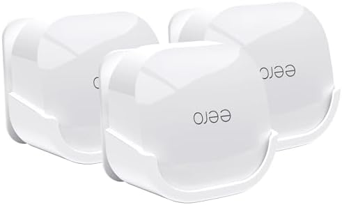 3Pack Wall Mount Holder for eero 6 Plus 6+ and eero 6 Router Mesh Wi-Fi System,Wall Mount Stand Bracket for eero 6 Plus and eero 6 tri-Band Mesh,Wall Bracket for eero 6+ Extender Router Wire Organizer