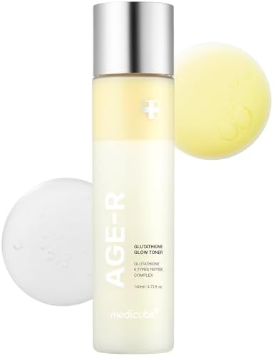 Medicube Age-R Glutathione Glow Milky Toner, Low-Irritation Double Layer Toner for Glass Glow Skin with Peptide, Even Skin Tone, Radiance, Hydration, Korean Skincare 140ml/ 4.73 Fl Oz