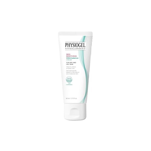 Physiogel Red Soothing Cica Balance Face Cream Moisturizer for Men & Women - Manages Skin Troubles, Soothes Irritation & Redness while Controlling Sebum - Cica, PEA, Niacinamide, Panthenol