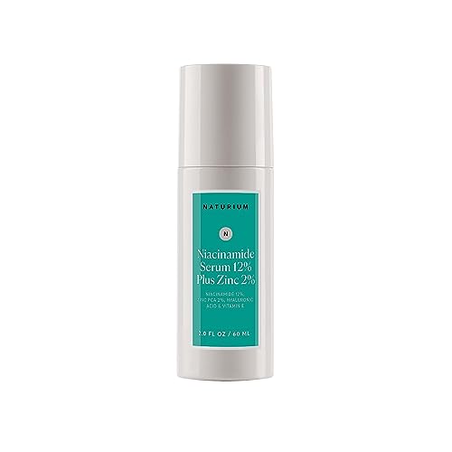 Naturium Niacinamide Face Serum 12% Plus Zinc 2% Jumbo, Anti-Aging, Pore Minimizer & Dark Spot Corrector with Hyaluronic Acid & Vitamin E, Vegan & Cruelty-Free, 2 oz