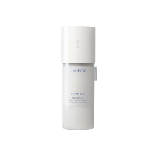 LANEIGE Cream Skin Refillable Toner & Moisturizer with Ceramides and Peptides: Korean Milky Toner, Amino Acid, Nourish, Hydrate, Barrier-Boosting, Visibly Firm