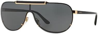 Versace Man Sunglasses Gold Frame, Dark Grey Lenses, 0MM