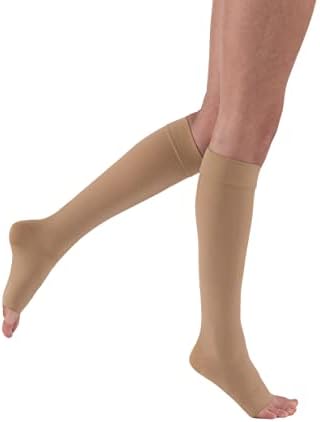 JOBST Relief 30-40 mmHg Compression Stockings, Knee High, Open Toe, Large, Beige