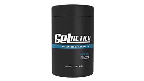 Max Control Hair Gel for Men, Alcohol-Free, Strong Hold Styling Gel, Natural Extracts for Long-Lasting Hold and Shine, Slick Back Hair Style 32 Oz