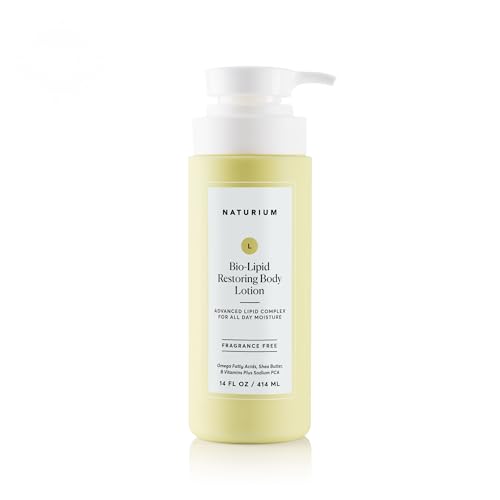 Naturium Bio-Lipid Restoring Moisturizing Body Lotion with Shea Butter, Fragrance Free, 14 oz