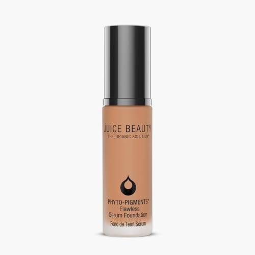 Juice Beauty Phyto-Pigments Flawless Serum Foundation - 15 Rosy Sand - 30 mL - Medium-to-Full, Long-Lasting Coverage - Reduces Look of Wrinkles + Pores - Vegan, Cruelty Free