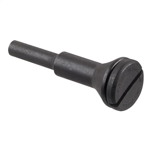 Milwaukee 1/4" Arbor Cut-Off Wheel Adapter (48-07-2486) - Aluminum Oxide Grit, Silver Steel, Compatible with Die Grinder
