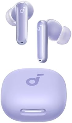 Soundcore P40i, Noise Cancelling Wireless Earbuds, Adaptive Noise Cancelling to Environments, Heavy Bass, 60H Playtime, 2-in-1 Case and Phone Stand, IPX5, Wireless Charging, Bluetooth 5.3(Renewed)