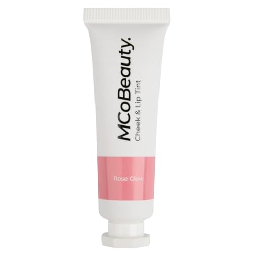 MCoBeauty Cheek & Lip Tint, Rose Glow, Vibrant Pop of Color for Cheeks and Lips, Vegan, Cruelty Free Cosmetics