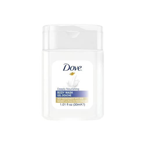 Dove 30 ml 1oz Essential Body Wash for Hotels, Motels, Hospitality and Household Use - Case of 192