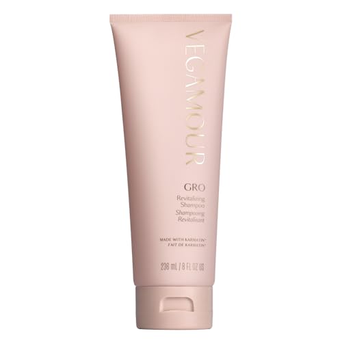 VEGAMOUR GRO Revitalizing Shampoo, Support Thicker, Fuller Looking Hair, Shampoo Formulated Without Sulfates for Thinning Hair with Vegan Keratin, Natural Citrus Scent (8 fl. oz.)