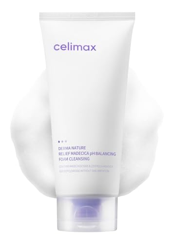 celimax Derma Nature Relief Madecica pH Balancing Foam Cleansing | Foaming Face Wash Cleanser, Hydrating, Soothing, Moisturizing, 150ml