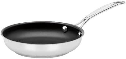 Cuisinart Chef's Classic 8" Stainless Steel Nonstick Skillet engineered with PURELYCERAMIC™, 722C-20NS