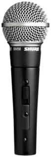 Shure SM58 Pro XLR Dynamic Microphone with On/Off Switch - Professional Studio & Live Performance Cardioid Mic for Vocals, Podcasting, and Recording (SM58S)