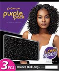 Outre Purple Pack 3Pcs Long Series Curly Wavy Style Human Hair Blend Weaves - BOUNCE CURL LONG (DR2/27613)