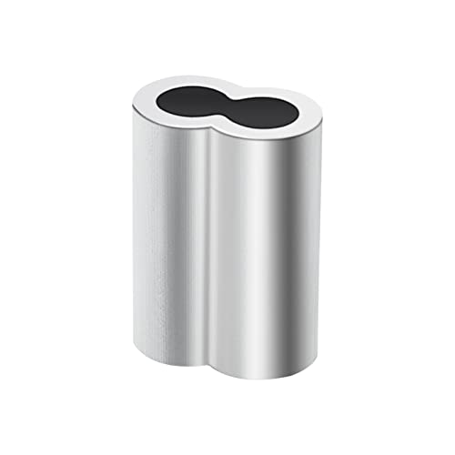 3/16" Aluminum Crimping Loop Sleeve 70PCS, Cable Ferrule Wire Rope Sleeves Loops Sleeve