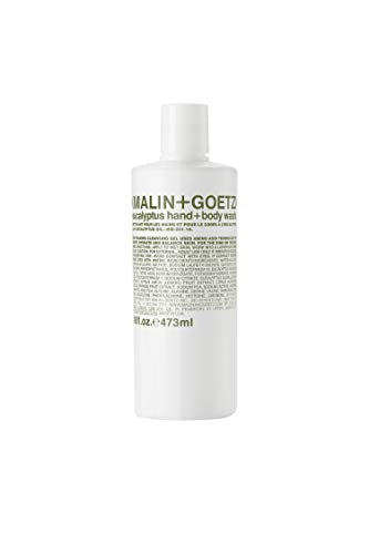 Malin + Goetz Eucalyptus Hand + Body Wash natural cleansing, purifying, hydrating hand & body wash. all skin types, dry, irritated, sensitive. No stripping/irritation. Cruelty-free & vegan 16 Fl oz