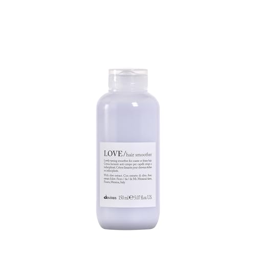 Davines LOVE Hair Smoother, Leave-On Cream To Smooth Frizzy, Unruly Or Wavy Hair Weightlessly, White, 5.07 Fl. Oz.