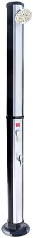 HYDROTOOLS By SWIMLINE 2 Section Niagara Rainfall Solar Shower 7 Feet | Adjustable Head & Foot Tap Spigot | 10 Gal Capacity Up To 140 Degrees | Environmentally Friendly | Outdoor Backyard Poolside Spa