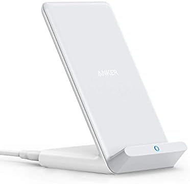 Anker 313 Wireless Charging Stand, Qi-Certified for iPhone 16/16 Pro/16 Pro Max/15/14/13, 10W Fast Charging for Galaxy S23/S22/S21 (No AC Adapter)