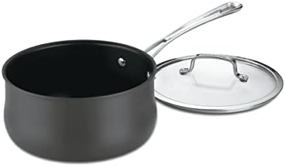 Cuisinart Contour 1-Quart PURELYCERAMIC™ Nonstick PFAS Free Hard-Anodized Saucepan with Cover, 6419C-14