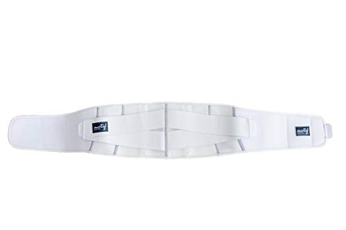 Motif Medical Pregnancy Support Band – Breathable, Adjustable Pregnancy Belly Support Band - Maternity Support Band Relieves Pressure on Abdomen, Lower Back, Hips & Pelvis (Large, White)