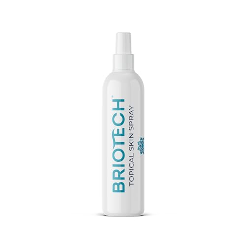 BRIOTECH Topical Skin Spray, Hypochlorous Acid Spray for Body & Face, Eyelid Cleanser, HOCl Facial Mist, Support Against Irritation and Redness, Stocking Stuffers, Packaging May Vary, 4 oz, 1 ct