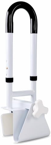 Adjustable Bathtub Grab Bars for Seniors, Tub Handle Grab Bar for Elderly Bath Support, Bathtub Safety Rail, Height and Width Adjustable