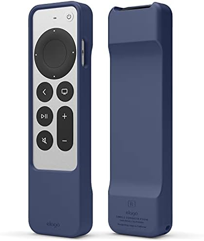 elago R1 Case Compatible with 2022 Apple TV 4K Siri Remote 3rd Gen, Compatible with 2021 Apple TV Siri Remote 2nd Gen- Magnet Technology, Lanyard Included, Full Access to All Functions [Jean Indigo]