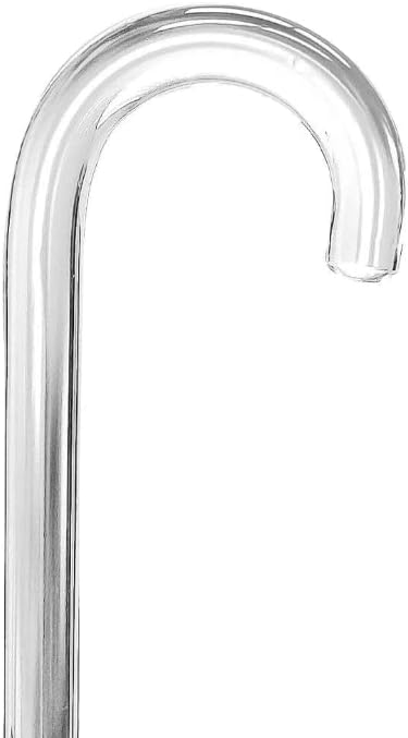 Elegant Acrylic Walking Cane – Lightweight Lucite Derby & J Handle Stick for Men & Women – Stylish, Unique Transparent Design Look with Rubber Tip