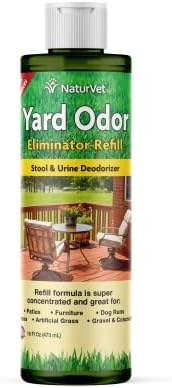 NaturVet – Yard Odor Eliminator | Eliminate Stool and Urine Odors from Lawn and Yard | Designed for Use on Grass, Plants, Patios, Gravel, Concrete & More | 16 oz Refill