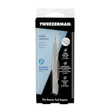 Tweezerman Stainless Steel Point Tweezer - Eyebrow Precision Tweezers, Facial and Ingrown Hair Removal (Classic Stainless)