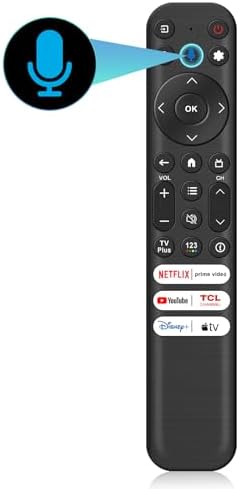 Voice Remote Control for TCL TV, RC813 Replacement Remote Compatible with TCL QM7 QM8 S5 S4 S3 Q7 Q6 Q5 Smart TVs (2024 Model)