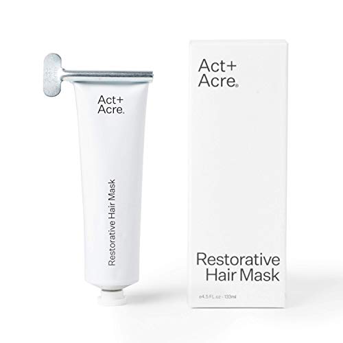Act+Acre Restorative Conditioning Hair Mask - Cold Processed Hair Treatment for Hydrating Dry and Damaged Hair - Moisturizing Silicone Free Hair Masks (4 Fluid Ounces)
