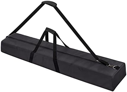 48" Long Tripod Carrying Bag for Speaker and Light Stands, Mic/Microphone Poles - with Adjustable Shoulder Strap, Heavy Duty Handle and Double Zipper