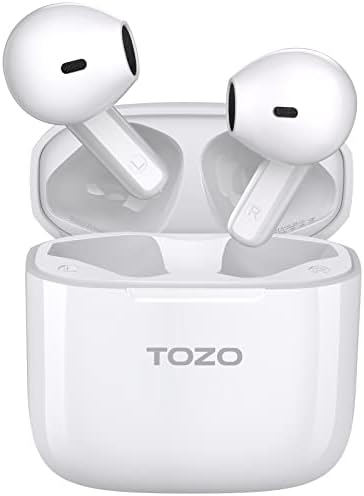 TOZO A3 Upgraded Wireless Earbuds Bluetooth 5.3 Half in-Ear Lightweight Headsets with Digital Call Noise Reduction, Reset Button Hall Detection, Premium Sound with Long Endurance